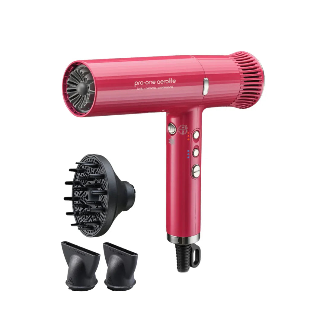 Pro-One Aerolite Hairdryer - Pink Diamond - AtsiHairSupplies