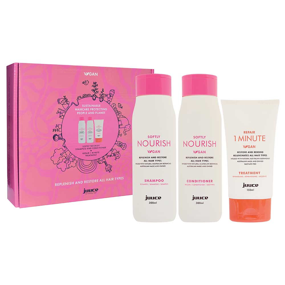 Juuce Softly NOURISH Trio Pack - AtsiHairSupplies