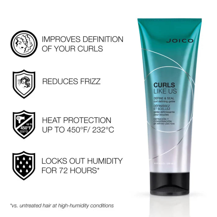 JOICO CURLS LIKE US DEFINE & SEAL CURL DEFINING GELÉE 250ML - AtsiHairSupplies