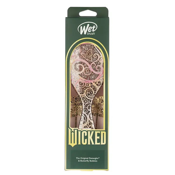 WET BRUSH WICKED GLINDA DETANGLING KIT (Original Detangler + Butterfly Bobbies)