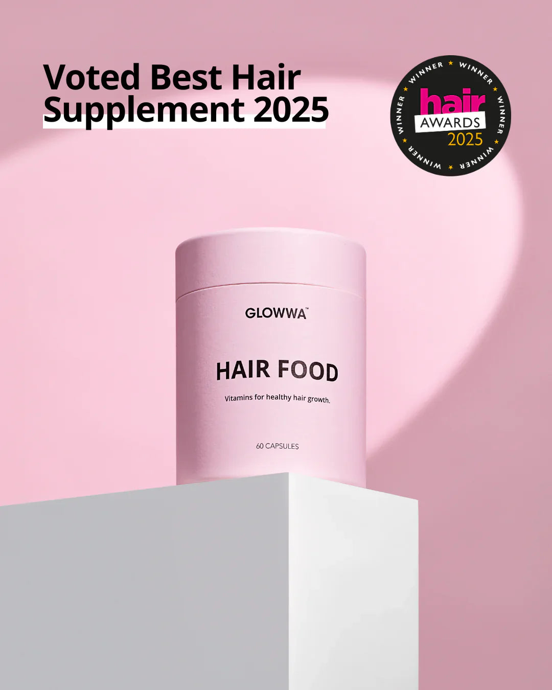 GLOWWA HAIR FOOD - Hair Vitamins 60 Capsules - AtsiHairSupplies