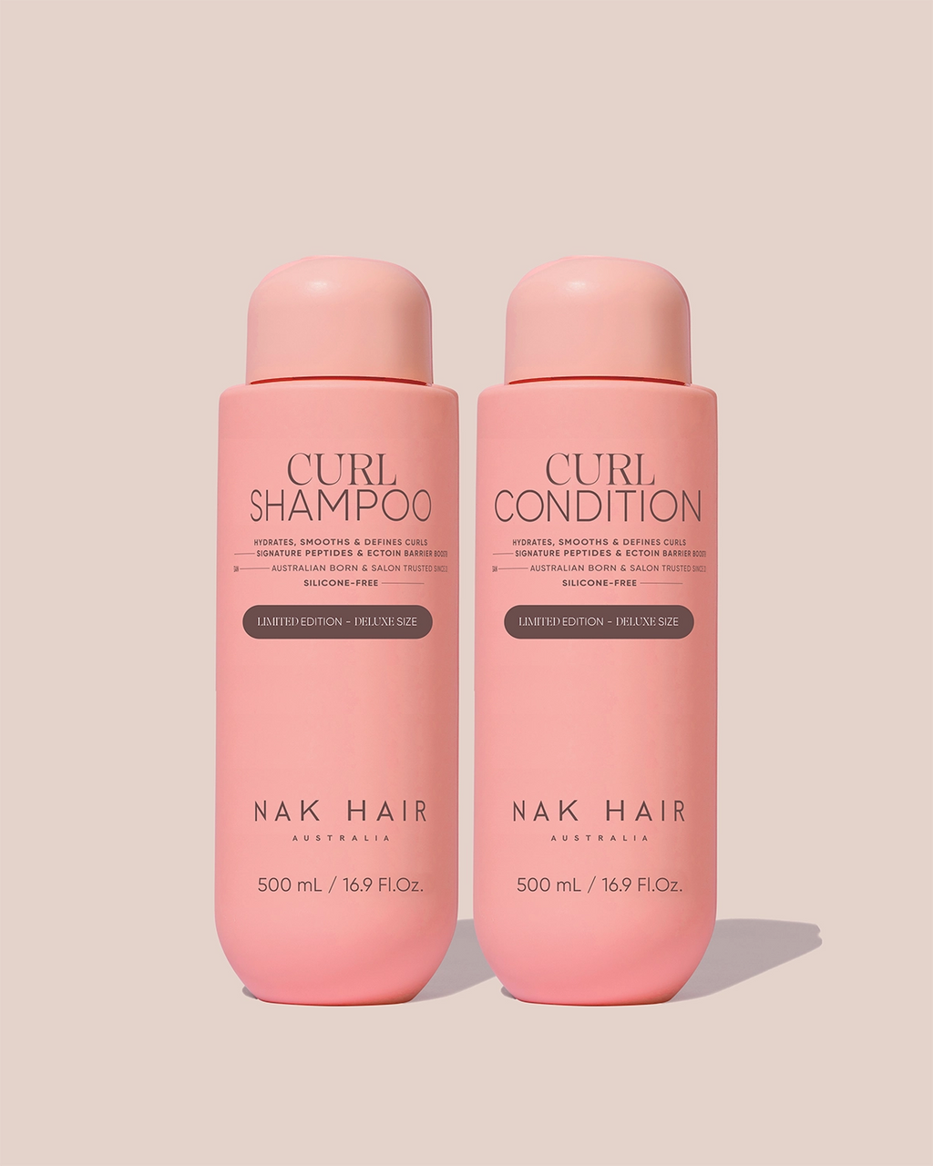 NAK HAIR Curl Shampoo & Condition Deluxe Size Duo 2x500ml - AtsiHairSupplies