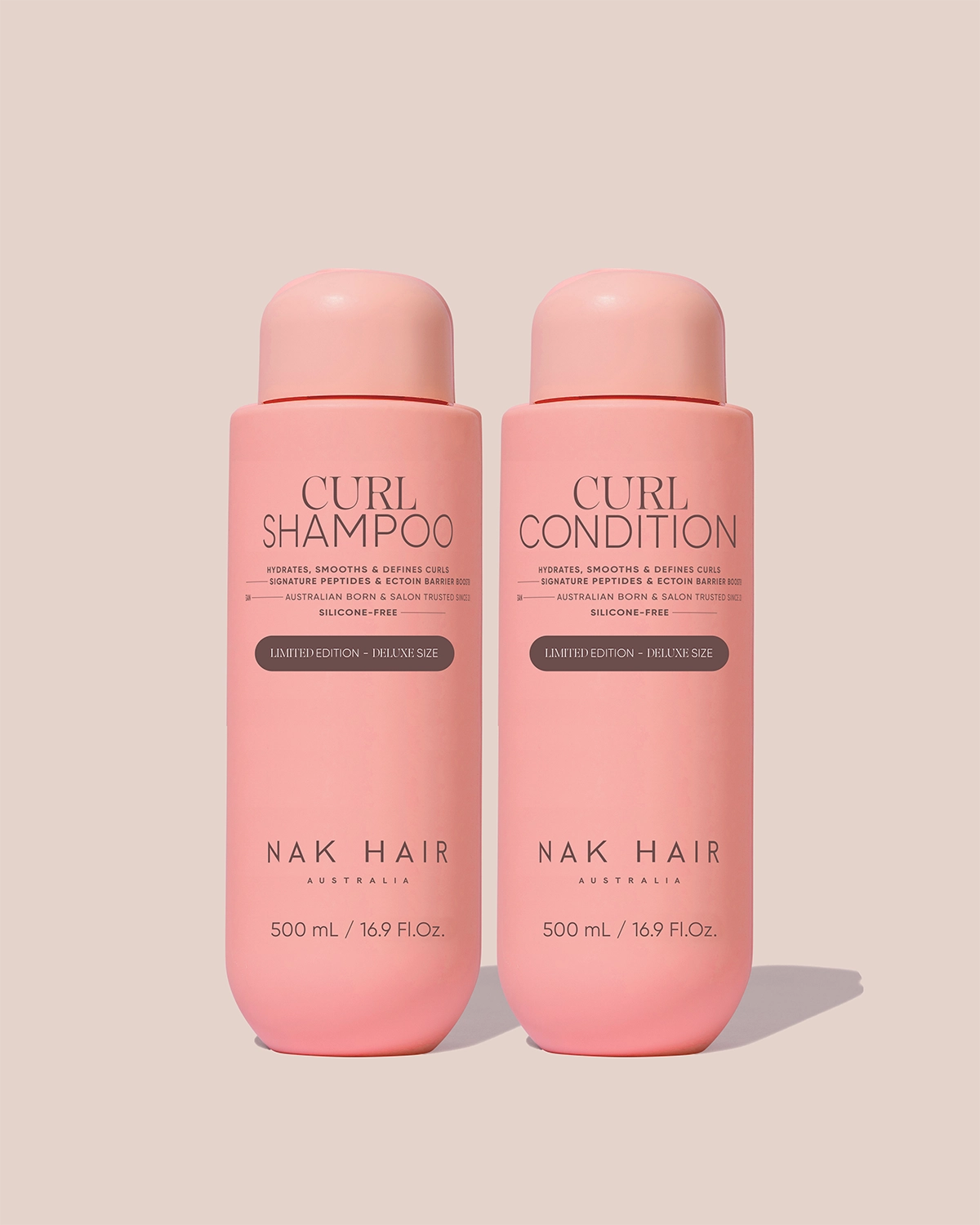 NAK HAIR Curl Shampoo & Condition Deluxe Size Duo 2x500ml - AtsiHairSupplies