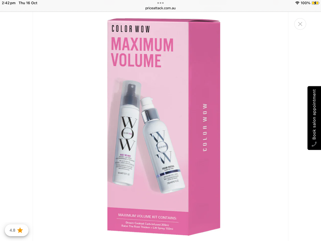 COLOR WOW MAXIMUM VOLUME DUO PACK - AtsiHairSupplies
