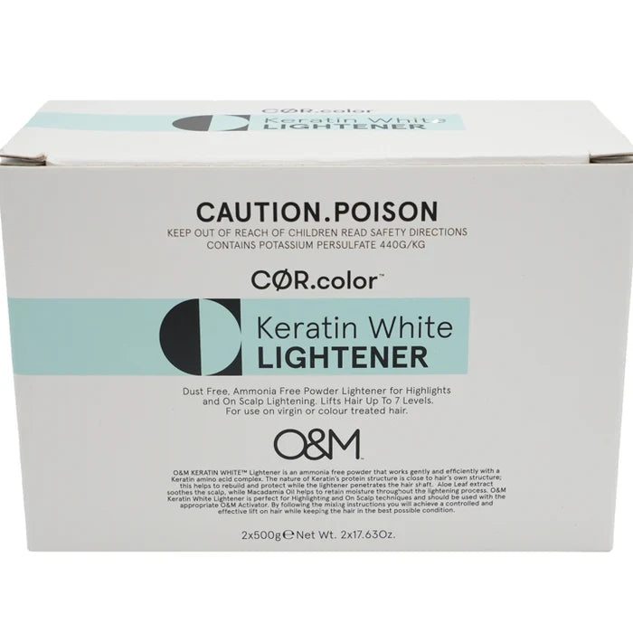 O&M CØR.COLOR AMMONIA FREE KERATIN LIGHTENER WHITE 1kg - AtsiHairSupplies