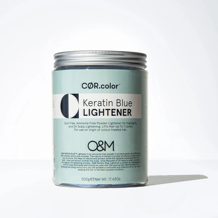 O&M CØR.COLOR AMMONIA FREE KERATIN LIGHTENER BLUE 500g - AtsiHairSupplies