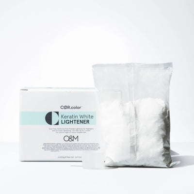 O&M CØR.COLOR AMMONIA FREE KERATIN LIGHTENER WHITE 1kg - AtsiHairSupplies