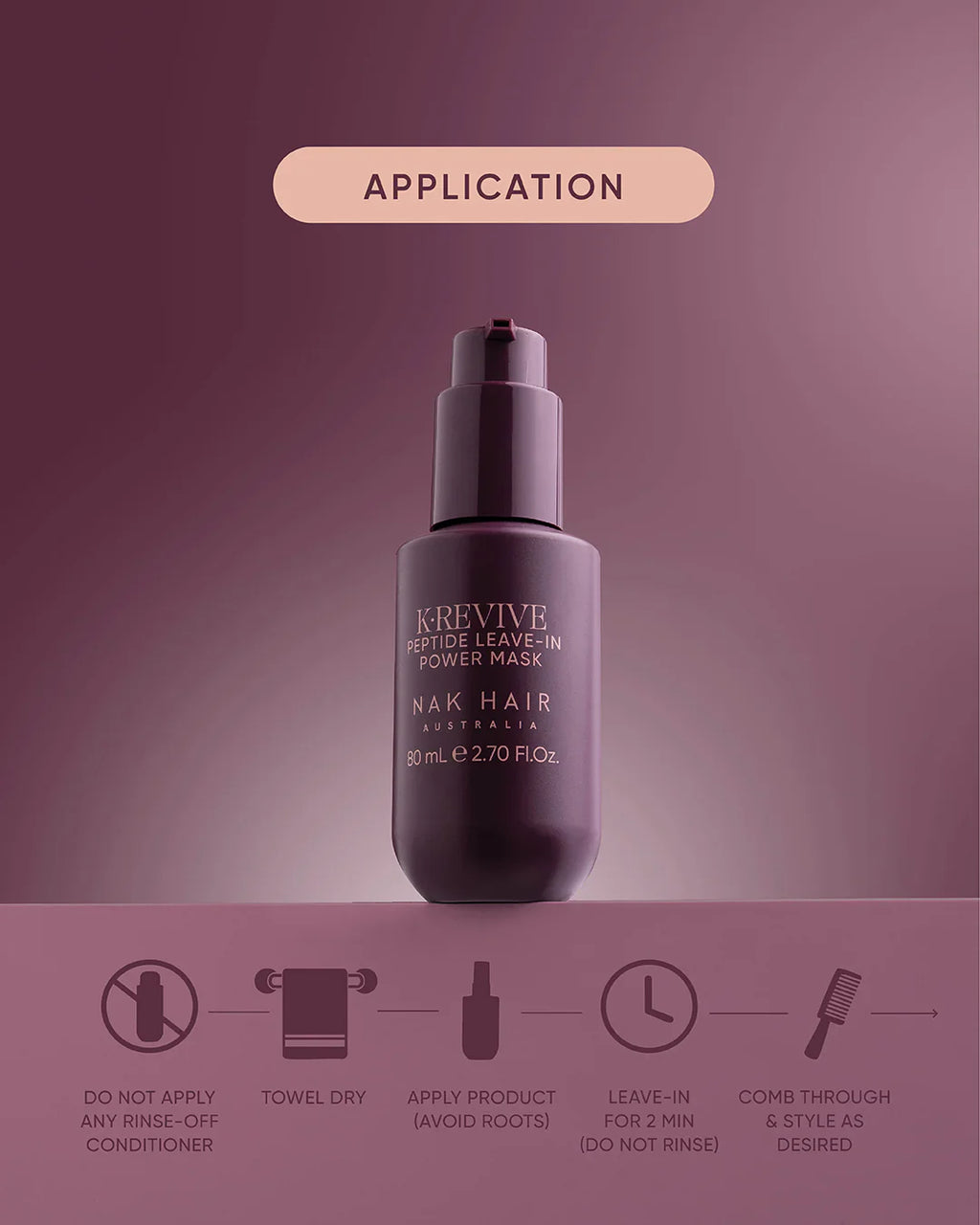 NAK HAIR K.REVIVE Peptide Leave-In Power Mask 80ml - AtsiHairSupplies