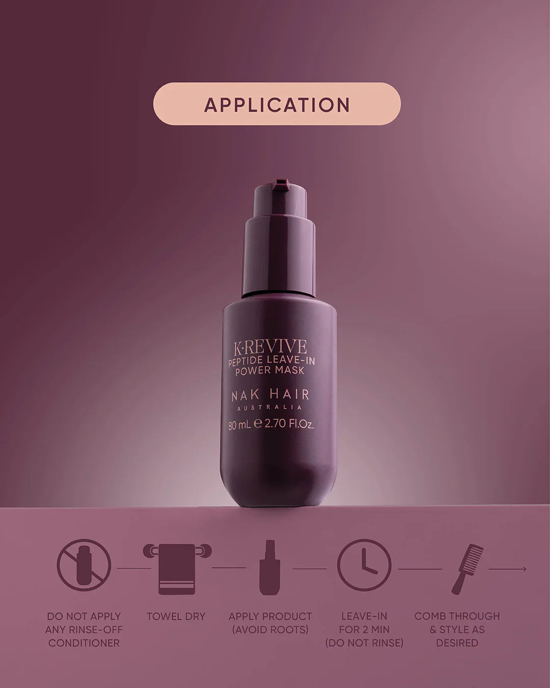 NAK HAIR K.REVIVE Peptide Leave-In Power Mask 80ml - AtsiHairSupplies