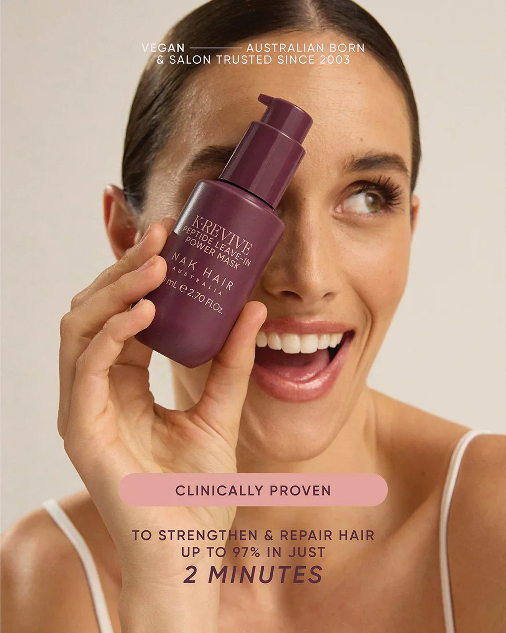 NAK HAIR K.REVIVE Peptide Leave-In Power Mask 80ml - AtsiHairSupplies