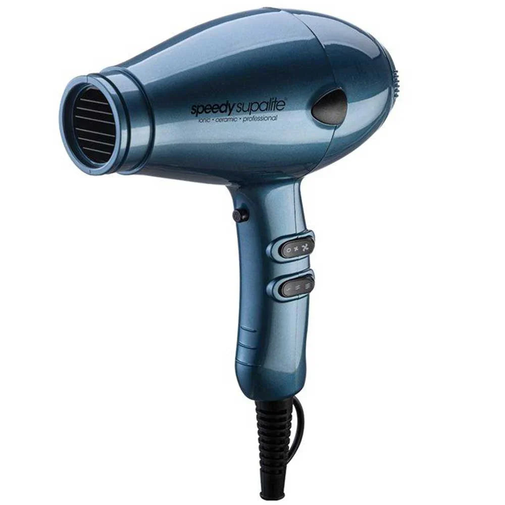 Speedy Supalite Ionic Ceramic Professional Hairdryer Steel Blue - AtsiHairSupplies
