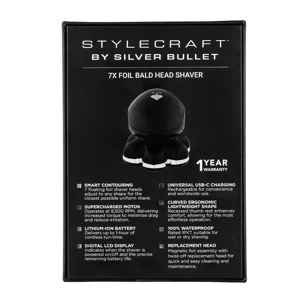 STYLECRAFT BY SILVER BULLET ACE 7X Foil Bald Head Shaver - AtsiHairSupplies