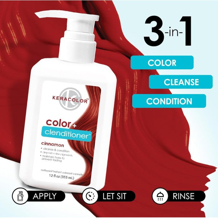 Keracolor Color Clenditioner Shampoo Cinnamon 355ml - AtsiHairSupplies