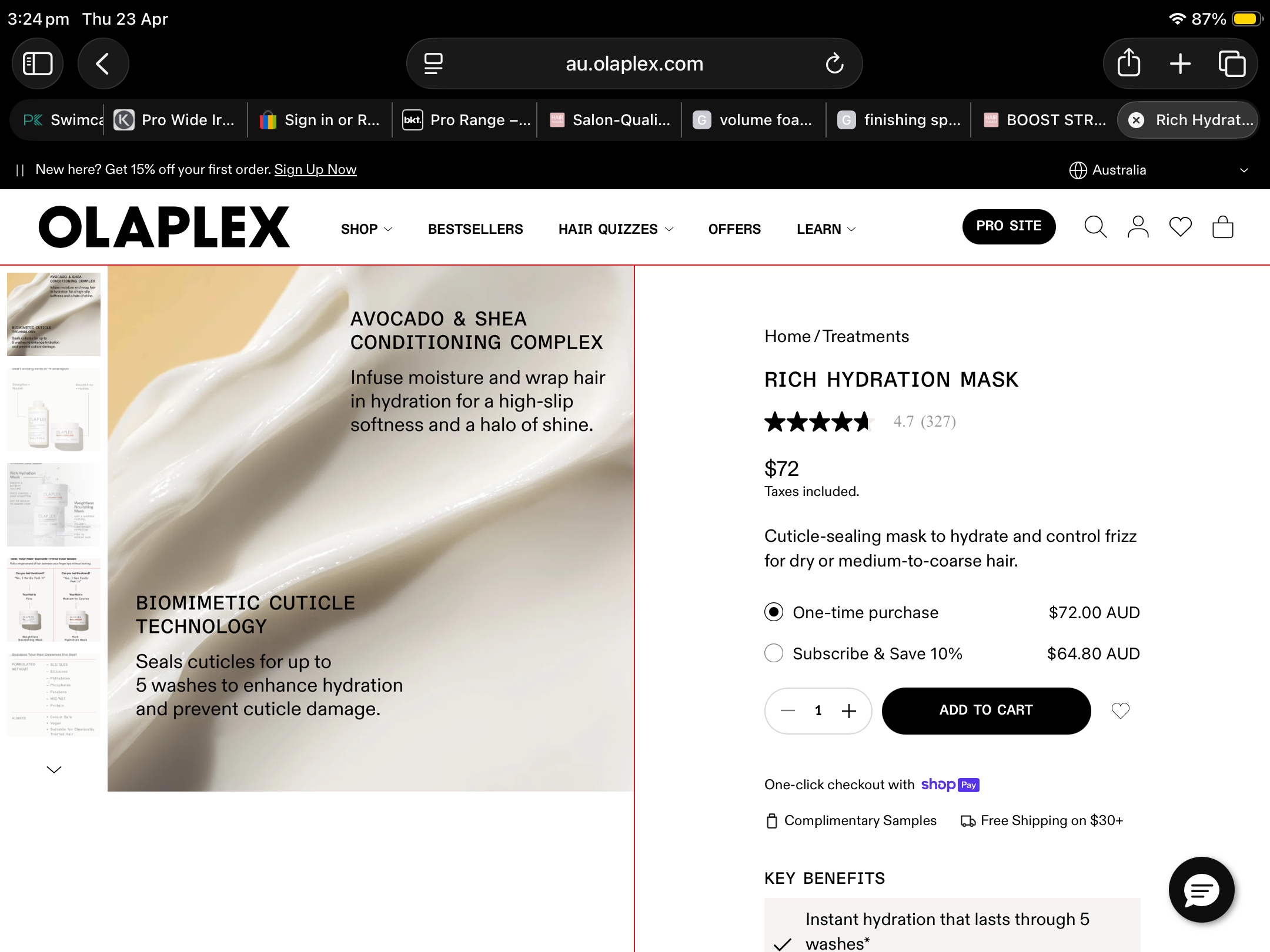 OLAPLEX RICH HYDRATION MASK 200ml - AtsiHairSupplies