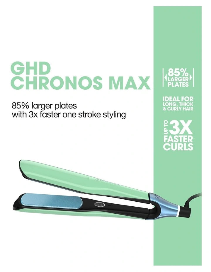 GHD CHRONOS MAX BEST WIDE PLATE HAIR STRAIGHTENER (43MM PLATE) JELLY MINT - AtsiHairSupplies