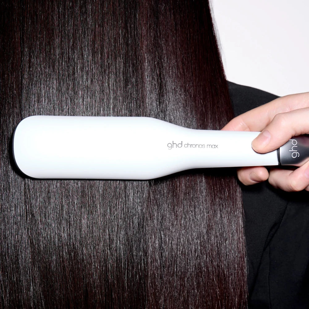 GHD CHRONOS MAX professional HD motion-responsive wide plate styler WHITE