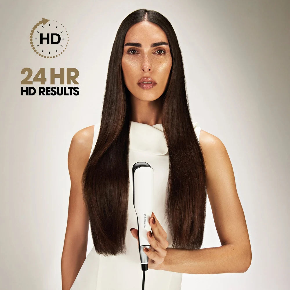GHD CHRONOS MAX professional HD motion-responsive wide plate styler WHITE
