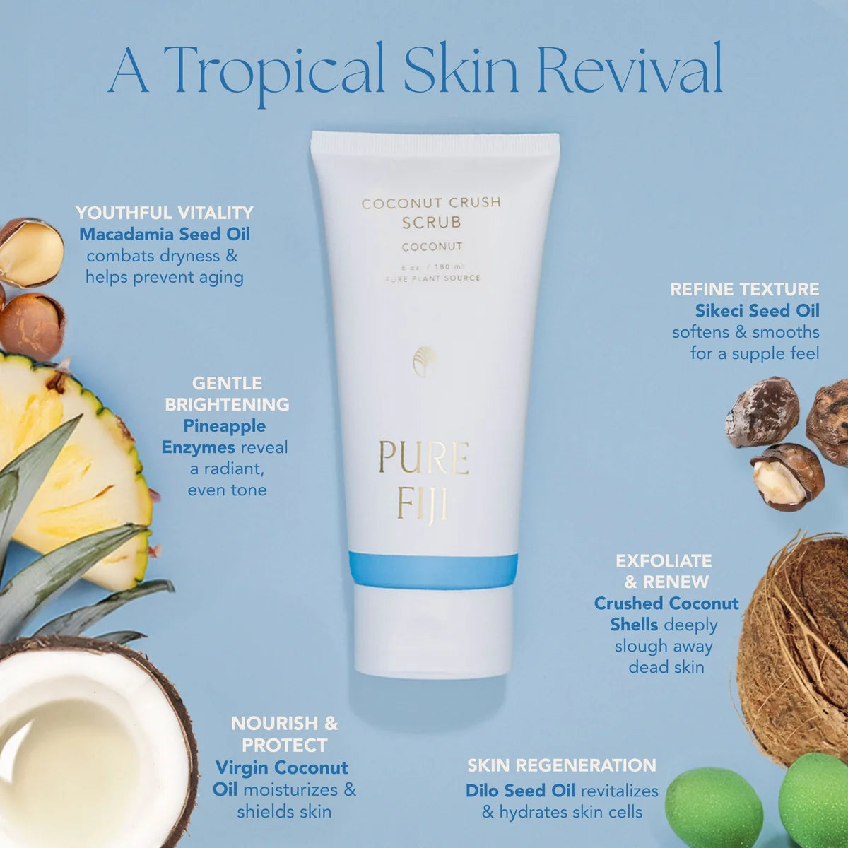 PURE FIJI COCONUT CRUSH SCRUB 180ml - AtsiHairSupplies