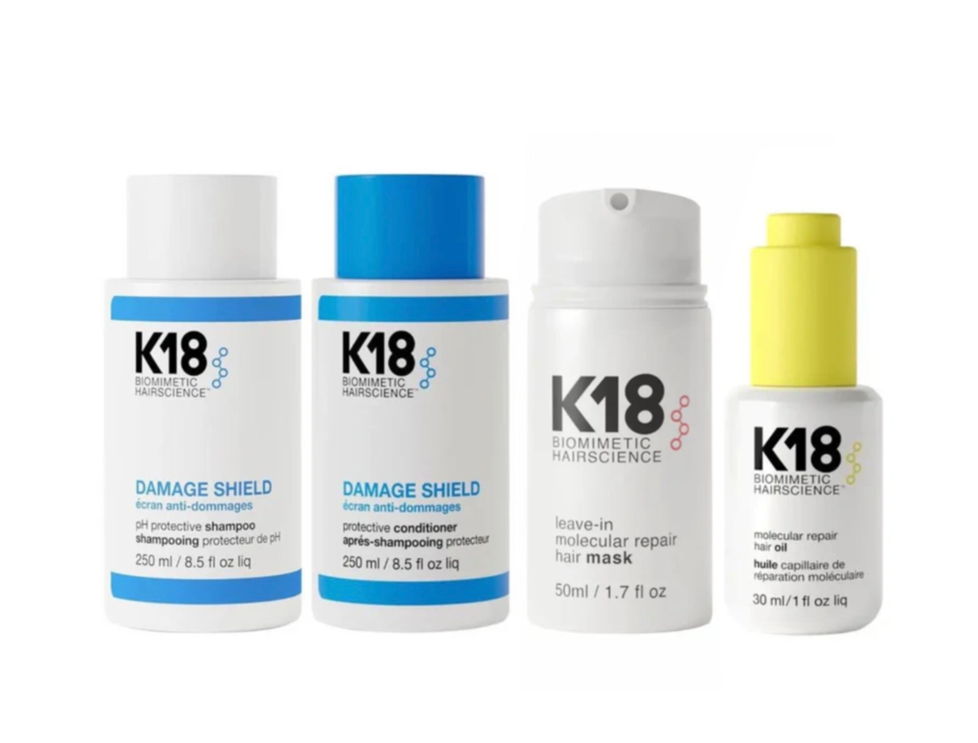 K18 DAMAGE SHEILD DUO + LEAVE IN MOLECULAR REPAIR HAIR MASK + LEAVE IN MOLECULAR REPAIR HAIR OIL - AtsiHairSupplies