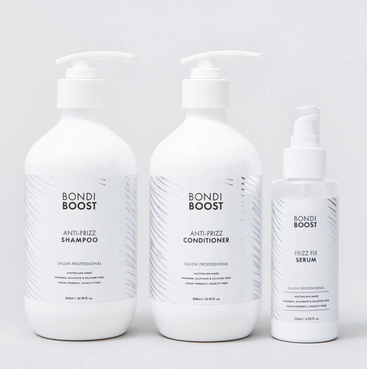 Bondi Boost Anti Frizz Shampoo Conditioner Serum Trio