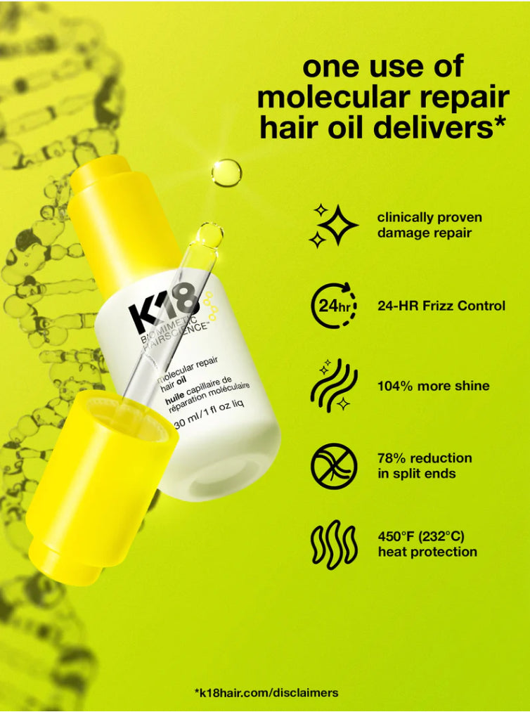 K18 Molecular Repair Hair Oil 30ml - AtsiHairSupplies