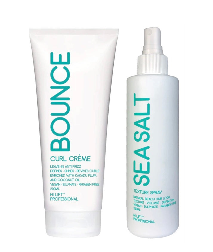 HI LIFT BOUNCE CURL CRÉME & SEA SALT TEXTURE SPRAY 200ml Bundle - AtsiHairSupplies