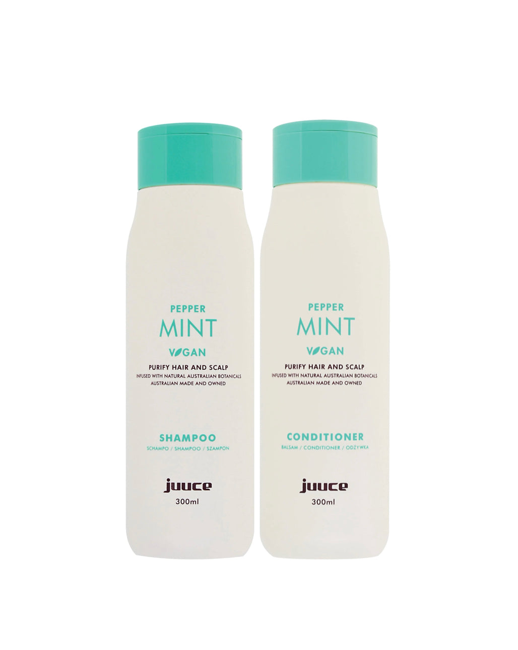 Juuce Pepper MINT Shampoo and Conditioner 2x300ml - AtsiHairSupplies
