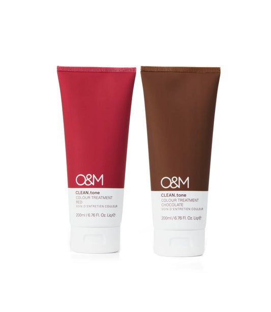 O&M Clean.Tone RED & CHOCOLATE Colour Treatment 2x200ml - AtsiHairSupplies