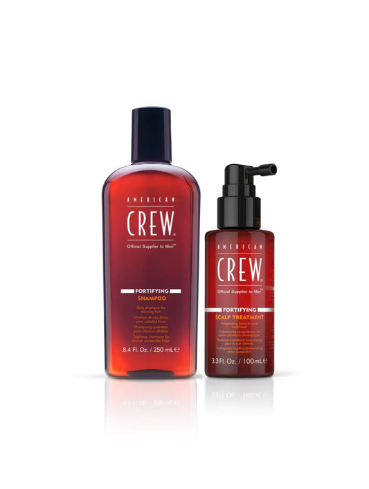 AMERICAN CREW Fortifying Shampoo 250ml & Scalp Treatment 100ml Bundle