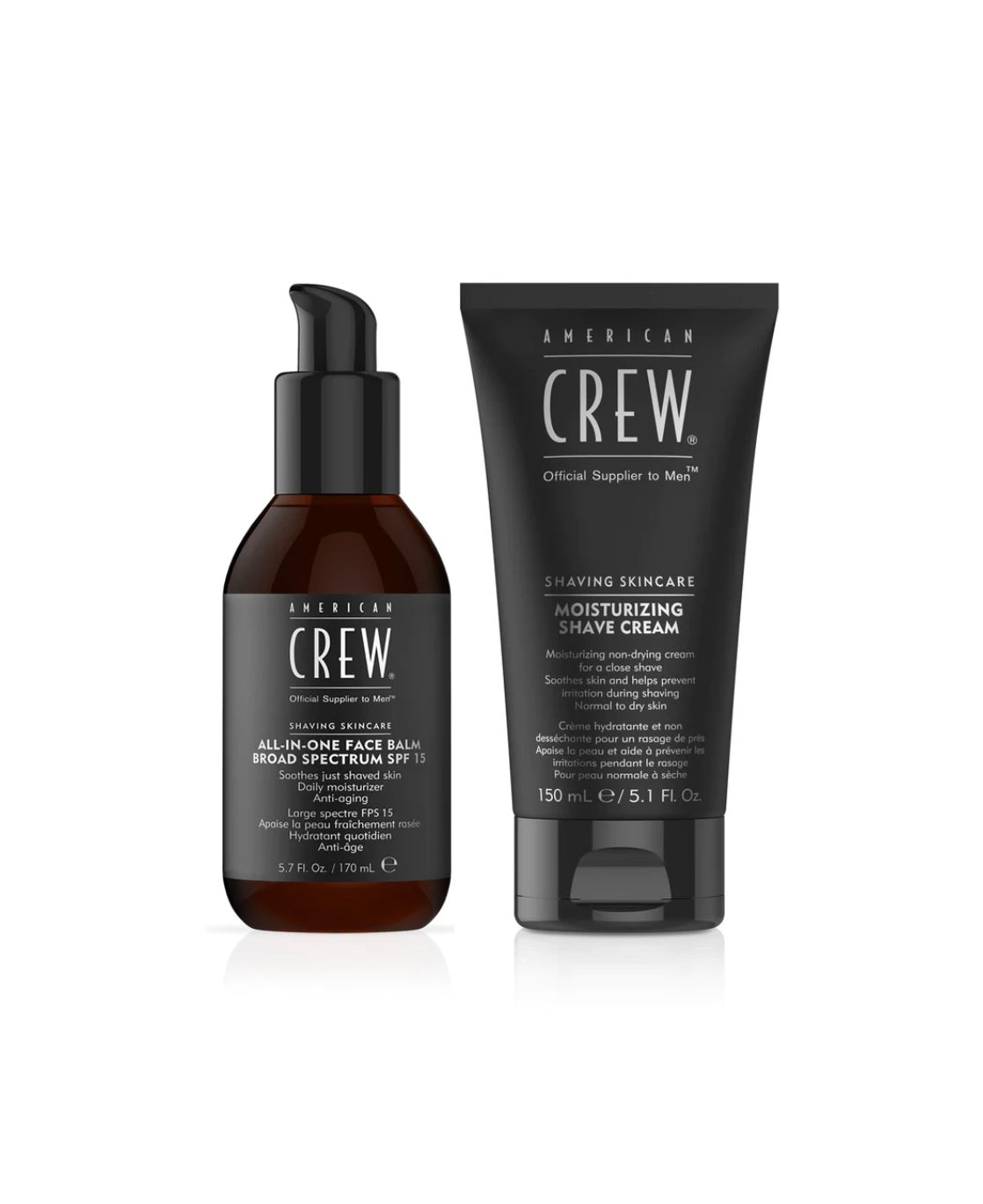 AMERICAN CREW All in one Face Balm  SPF 15 170ml and & Moisturizing Shave Cream 150ml Bundle - AtsiHairSupplies