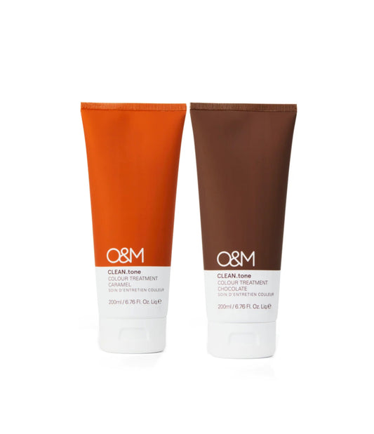 O&M Clean.Tone CARAMEL & CHOCOLATE Colour Treatment 2x200ml - AtsiHairSupplies
