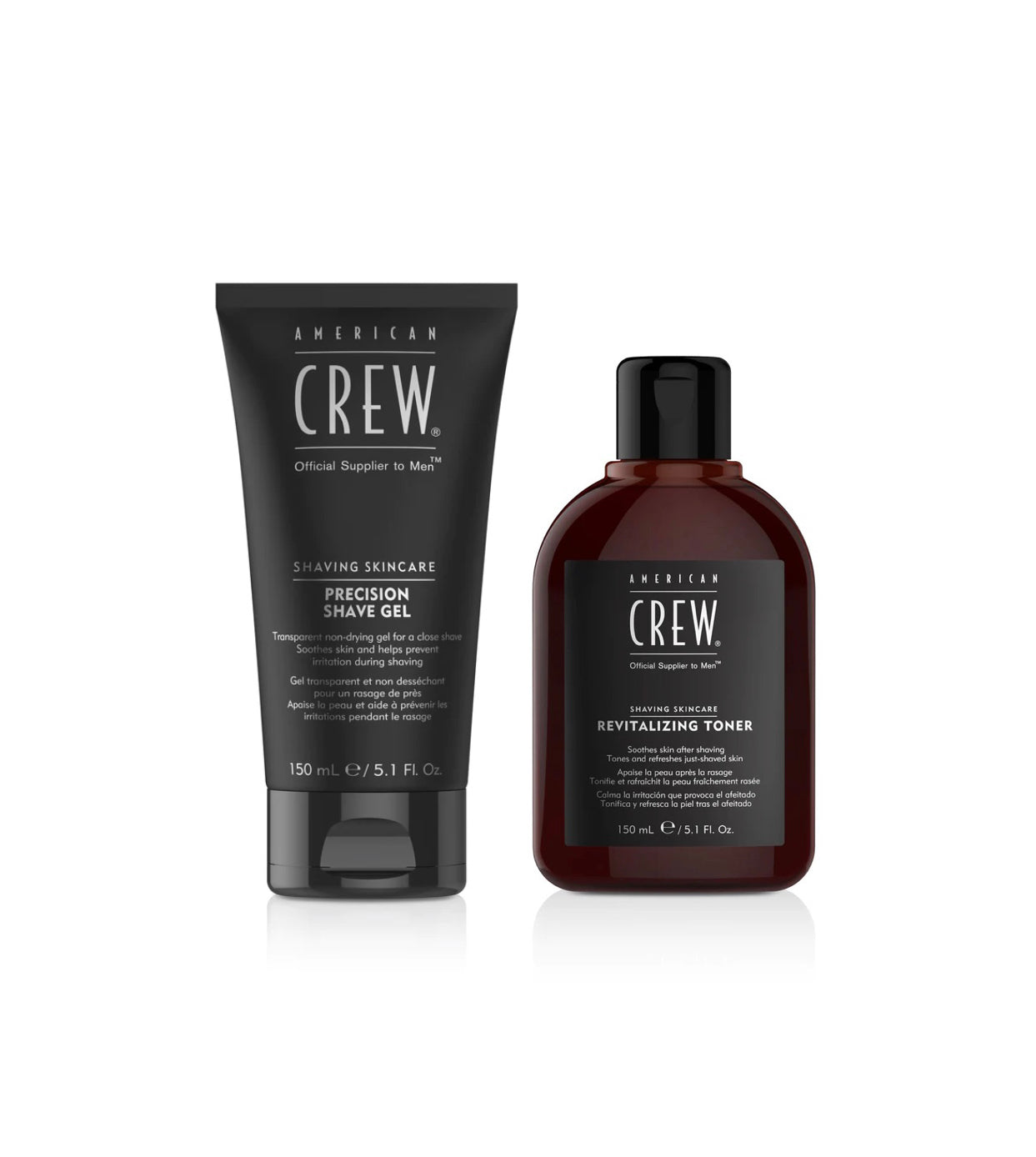AMERICAN CREW Precision Shave Gel 150ml and Revitaliizing Toner 150ml Bundle - AtsiHairSupplies