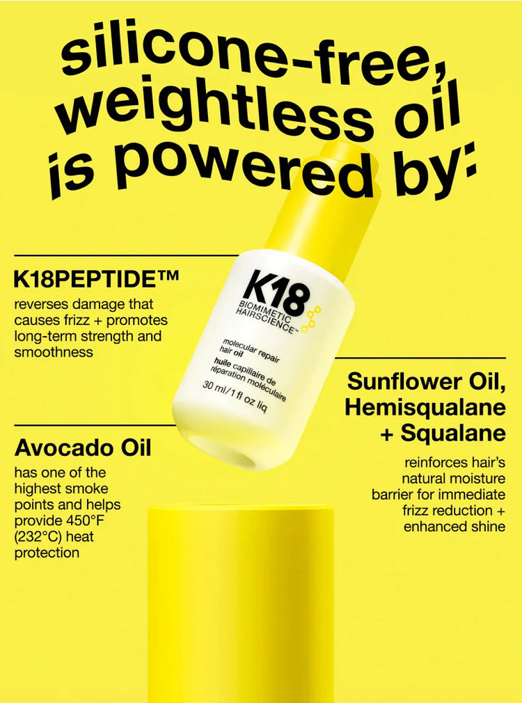 K18 Molecular Repair Hair Oil 30ml - AtsiHairSupplies