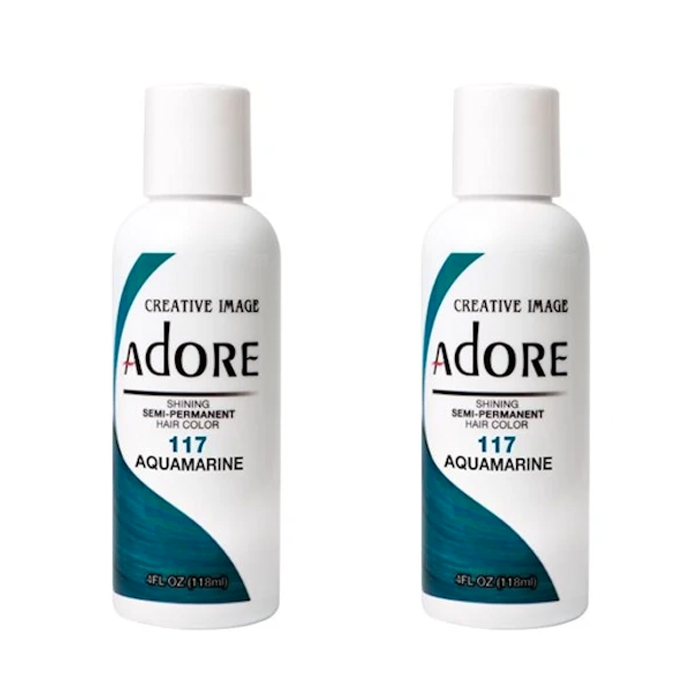 Adore Semi-Permanent Hair Colour 117 Aquamarine Duo - 118mL - AtsiHairSupplies