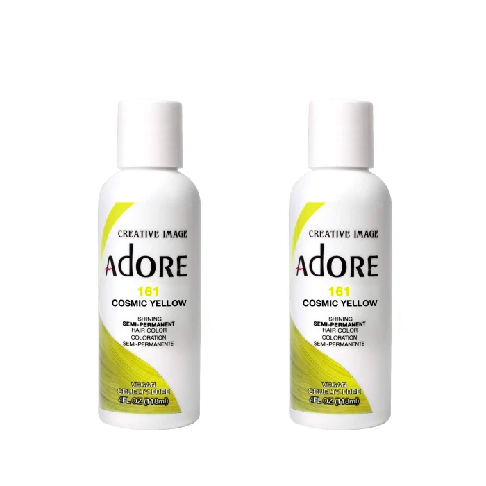 Adore Semi-Permanent Hair Colour 161 Cosmic Yellow Duo - 118mL - AtsiHairSupplies