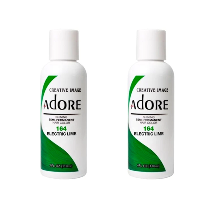 Adore Semi-Permanent Hair Colour 164 Electric Lime Duo - 118mL - AtsiHairSupplies