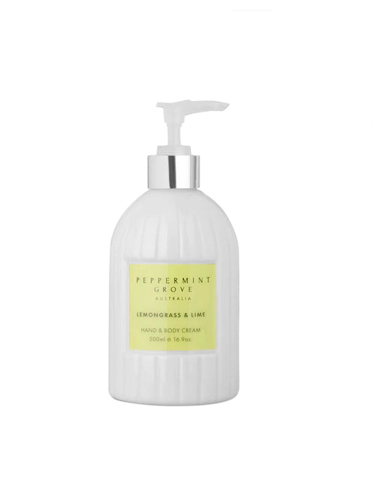 Peppermint Grove Lemongrass & Lime Hand & Body Cream 500ml - AtsiHairSupplies