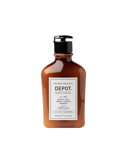 DEPOT NO. 107 WHITE CLAY SEBUM CONTROL SHAMPOO 250ml - AtsiHairSupplies