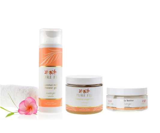 PURE FIJI TRIO - SHOWER GEL / SUGAR RUB / BODY BUTTER - AtsiHairSupplies