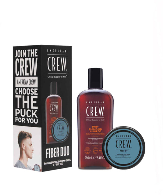 AMERICAN CREW DAILY CLEANSING SHAMPOO 250ml & FIBER 85g - AtsiHairSupplies