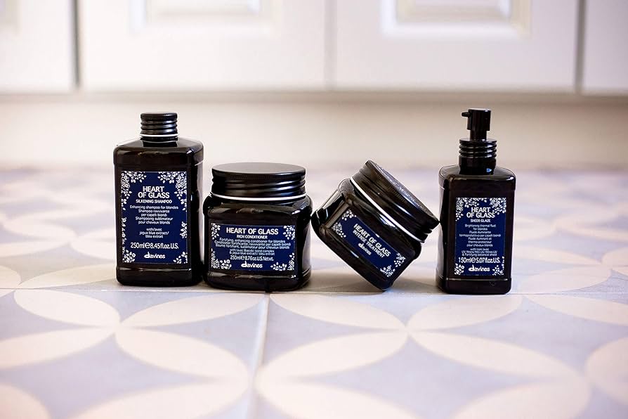 Davines Heart of Glass Shampoo Conditioner Treatment Quad - AtsiHairSupplies