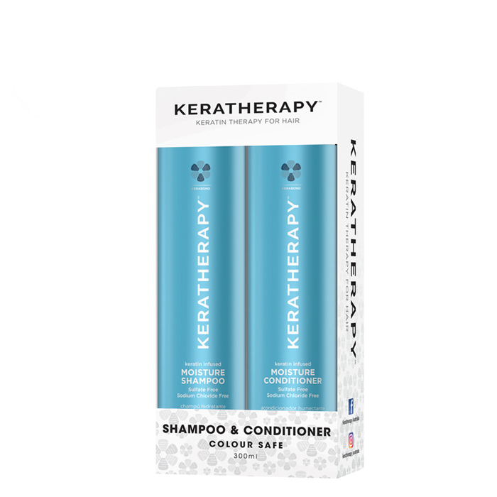 Keratherapy Moisture Shampoo Conditioner 300ml Pack - AtsiHairSupplies