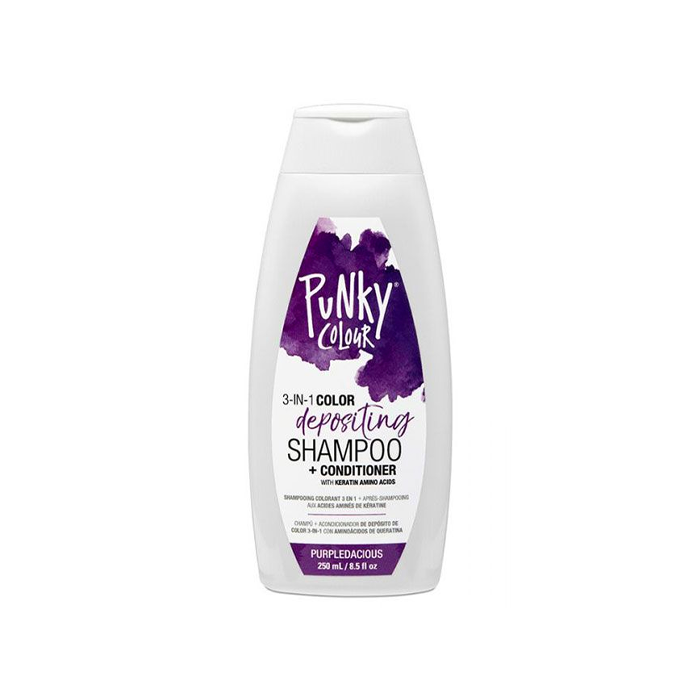 Punky Colour 3-IN-1 Color Depositing Shampoo + Conditioner - Purpledacious (250mL) - AtsiHairSupplies