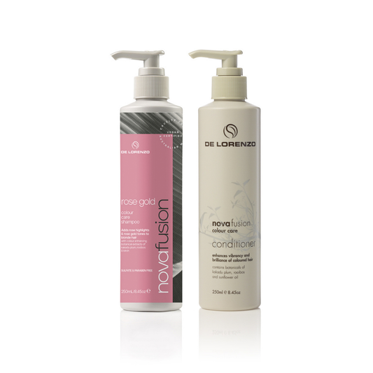 De Lorenzo Rose Gold Shampoo Conditioner 250ml Pack - AtsiHairSupplies
