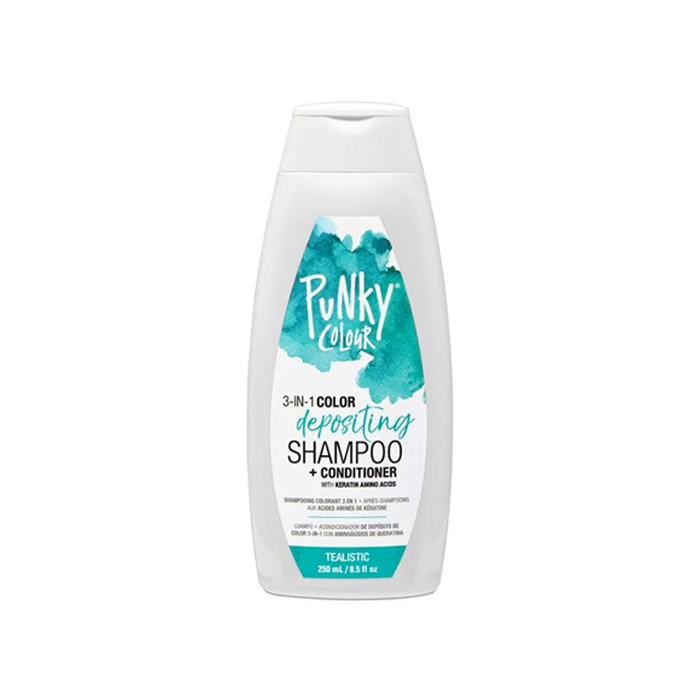Punky Colour 3-IN-1 Color Depositing Shampoo + Conditioner - Tealistic (250mL) - AtsiHairSupplies