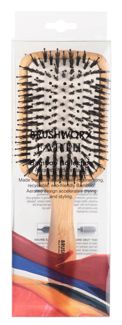 Brushworx Earth Bamboo Collection - Paddle Brush - AtsiHairSupplies