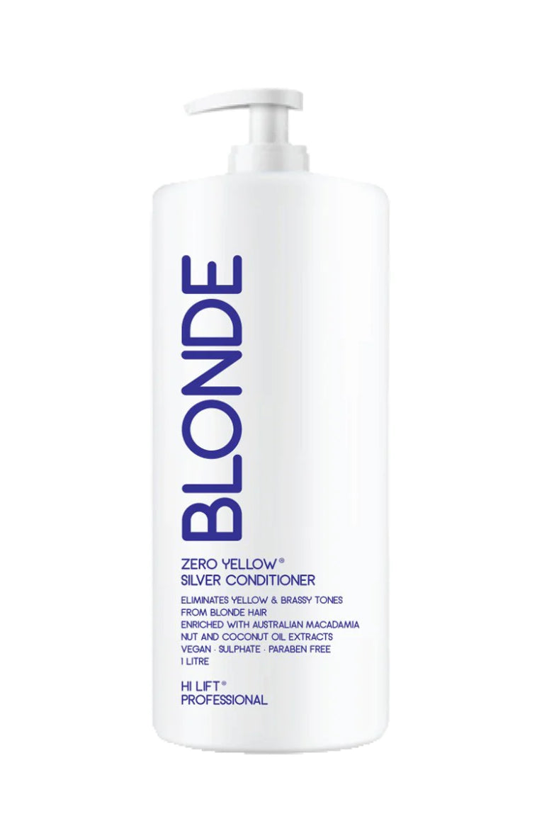 Hi Lift BLONDE Zero Yellow Silver Conditioner 1 Litre - AtsiHairSupplies