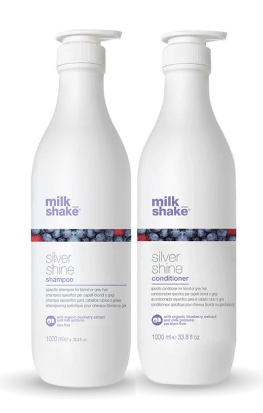 milk_shake Silver Shine Shampoo & Conditioner Duo Pack (2x1L) - AtsiHairSupplies