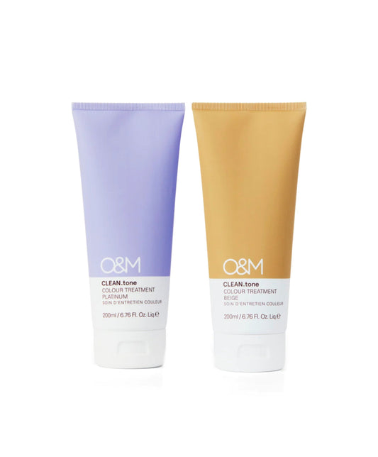 O&M Clean.Tone PLATINUM & BEIGE Colour Treatment 2x200ml - AtsiHairSupplies