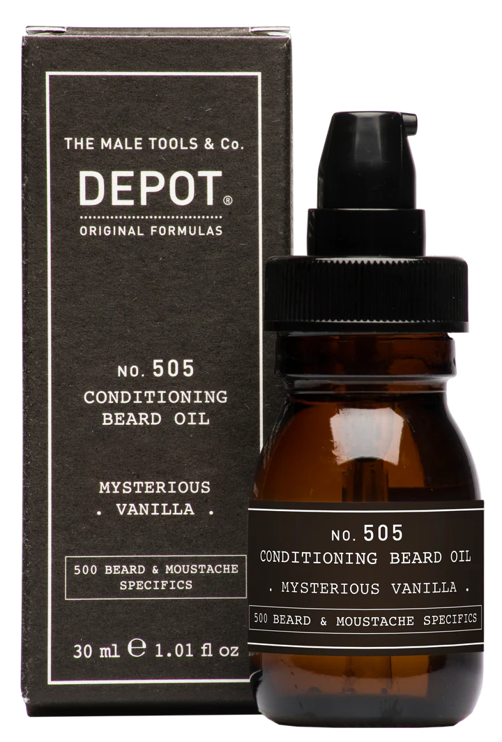 DEPOT NO. 505 CONDITIONING BEARD OIL .MYSTERIOUS VANILLA. 30ml - AtsiHairSupplies